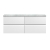 Hudson Reed Urban Wall Hung 4-Drawer Vanity Unit with Bellato Grey Worktop 1200mm Wide - Satin White | Thumbnail Image