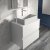 Hudson Reed Urban Wall Hung 2-Drawer Vanity Unit with Sparkling White Worktop 800mm Wide - Satin White
