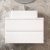 Hudson Reed Urban Wall Hung 2-Drawer Vanity Unit with Carrara Marble Worktop 800mm Wide - Satin White | Thumbnail Image