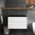 Hudson Reed Urban Wall Hung 2-Drawer Vanity Unit with Sparkling Black Worktop 800mm Wide - Satin White | Thumbnail Image