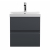 Hudson Reed Urban Wall Hung 2-Drawer Vanity Unit with Basin 3 Satin Anthracite - 500mm Wide