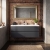 Hudson Reed Urban Wall Hung 4-Drawer Vanity Unit with Double Polymarble Basin 1200mm Wide - Satin Anthracite | Thumbnail Image
