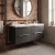 Hudson Reed Urban Wall Hung 4-Drawer Vanity Unit with Double Polymarble Basin 1200mm Wide - Satin Anthracite | Thumbnail Image