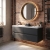 Hudson Reed Urban Wall Hung 4-Drawer Vanity Unit with Double Polymarble Basin 1200mm Wide - Satin Anthracite | Thumbnail Image