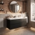 Hudson Reed Urban Wall Hung 4-Drawer Vanity Unit with Double Ceramic Basin 1200mm Wide - Satin Anthracite | Thumbnail Image