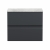 Hudson Reed Urban Wall Hung 2-Drawer Vanity Unit with Bellato Grey Worktop 600mm Wide - Satin Anthracite