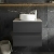 Hudson Reed Urban Wall Hung 2-Drawer Vanity Unit with Bellato Grey Worktop 600mm Wide - Satin Anthracite
