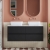 Hudson Reed Urban Wall Hung 4-Drawer Vanity Unit with Carrara Marble Worktop 1200mm Wide - Satin Anthracite | Thumbnail Image