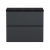 Hudson Reed Urban Wall Hung 2-Drawer Vanity Unit with Sparkling Black Worktop 600mm Wide - Satin Anthracite