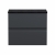 Hudson Reed Urban Wall Hung 2-Drawer Vanity Unit with Sparkling Black Worktop 600mm Wide - Satin Anthracite