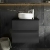Hudson Reed Urban Wall Hung 2-Drawer Vanity Unit with Sparkling Black Worktop 600mm Wide - Satin Anthracite