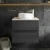 Hudson Reed Urban Wall Hung 2-Drawer Vanity Unit with Sparkling White Worktop 600mm Wide - Satin Anthracite