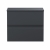 Hudson Reed Urban Wall Hung 2-Drawer Vanity Unit with Worktop 600mm Wide - Satin Anthracite