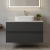 Hudson Reed Urban Wall Hung 2-Drawer Vanity Unit with Bellato Grey Worktop 800mm Wide - Satin Anthracite