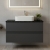 Hudson Reed Urban Wall Hung 2-Drawer Vanity Unit with Sparkling Black Worktop 800mm Wide - Satin Anthracite