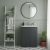Hudson Reed Urban Floor Standing 2-Door Vanity Unit with Basin-2 600mm Wide - Satin Anthracite