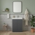 Hudson Reed Urban Floor Standing 2-Door Vanity Unit with Basin-3 600mm Wide - Satin Anthracite