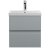 Hudson Reed Urban Wall Hung 2-Drawer Vanity Unit with Basin 3 Satin Grey - 500mm Wide | Thumbnail Image