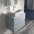 Hudson Reed Urban Wall Hung 2-Drawer Vanity Unit with Ballato Grey Worktop 800mm Wide - Satin Grey