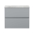 Hudson Reed Urban Wall Hung 2-Drawer Vanity Unit with Bellato Grey Worktop 600mm Wide - Satin Grey