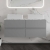 Hudson Reed Urban Wall Hung 4-Drawer Vanity Unit with Carrera Marble Worktop 1200mm Wide - Satin Grey | Thumbnail Image