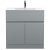 Hudson Reed Urban Floor Standing 2-Door Vanity Unit with Basin 2 Satin Grey - 800mm Wide