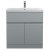 Hudson Reed Urban Floor Standing 2-Door Vanity Unit with Basin 3 Satin Grey - 800mm Wide | Thumbnail Image