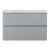 Hudson Reed Urban Wall Hung 2-Drawer Vanity Unit with Grey Worktop 800mm Wide - Satin Grey