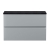 Hudson Reed Urban Wall Hung 2-Drawer Vanity Unit with Sparkling Black Worktop 800mm Wide - Satin Grey
