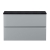 Hudson Reed Urban Wall Hung 2-Drawer Vanity Unit with Sparkling Black Worktop 800mm Wide - Satin Grey