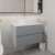 Hudson Reed Urban Wall Hung 2-Drawer Vanity Unit with Worktop 800mm Wide - Satin Grey