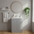 Hudson Reed Urban Floor Standing 2-Door Vanity Unit with Basin 1 Satin Grey - 600mm Wide