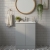 Hudson Reed Urban Floor Standing 2-Door Vanity Unit with Basin 2 Satin Grey - 600mm Wide