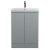 Hudson Reed Urban Floor Standing 2-Door Vanity Unit with Basin 3 Satin Grey - 600mm Wide