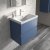 Hudson Reed Urban Wall Hung 2-Drawer Vanity Unit with Basin 3 Satin Blue - 800mm Wide