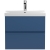 Hudson Reed Urban Wall Hung 2-Drawer Vanity Unit with Basin 3 Satin Blue - 600mm Wide