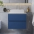 Hudson Reed Urban Wall Hung 2-Drawer Vanity Unit with Bellato Grey Worktop 600mm Wide - Satin Blue