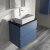 Hudson Reed Urban Wall Hung 2-Drawer Vanity Unit with Sparkling Black Worktop 800mm Wide - Satin Blue