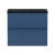 Hudson Reed Urban Wall Hung 2-Drawer Vanity Unit with Sparkling Black Worktop 600mm Wide - Satin Blue