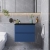 Hudson Reed Urban Wall Hung 2-Drawer Vanity Unit with Sparkling Black Worktop 600mm Wide - Satin Blue