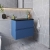 Hudson Reed Urban Wall Hung 2-Drawer Vanity Unit with Sparkling Black Worktop 600mm Wide - Satin Blue