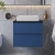 Hudson Reed Urban Wall Hung 2-Drawer Vanity Unit with Sparkling Black Worktop 600mm Wide - Satin Blue