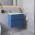 Hudson Reed Urban Wall Hung 2-Drawer Vanity Unit with Sparkling White Worktop 600mm Wide - Satin Blue