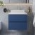 Hudson Reed Urban Wall Hung 2-Drawer Vanity Unit with Sparkling White Worktop 600mm Wide - Satin Blue