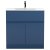 Hudson Reed Urban Floor Standing 2-Door Vanity Unit with Basin 2 Satin Blue - 800mm Wide