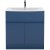 Hudson Reed Urban Floor Standing 2-Door Vanity Unit with Basin 4 Satin Blue - 800mm Wide