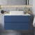 Hudson Reed Urban Wall Hung 2-Drawer Vanity Unit with Carrera Marble Worktop 800mm Wide - Satin Blue | Thumbnail Image