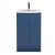 Hudson Reed Urban Floor Standing 2-Door Vanity Unit with Basin 4 Satin Blue - 500mm Wide
