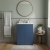 Hudson Reed Urban Floor Standing 2-Door Vanity Unit with Basin 2 Satin Blue - 600mm Wide
