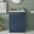 Hudson Reed Urban Floor Standing 2-Door Vanity Unit with Basin 2 Satin Blue - 600mm Wide
